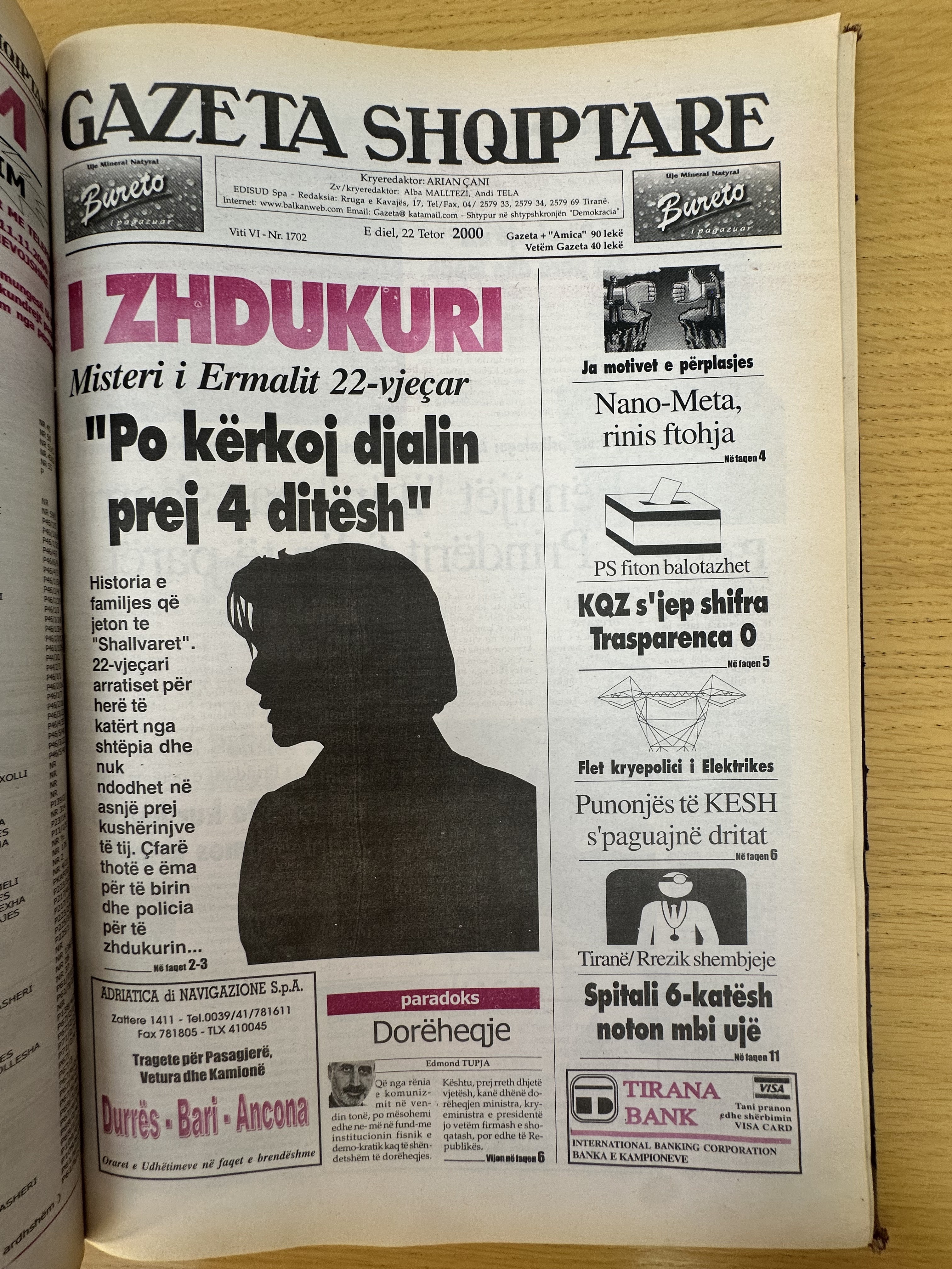 Gazeta Shqiptare 2000-10-22